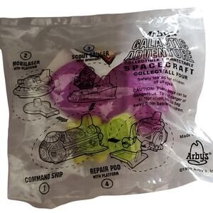 1998 Arbys Galactic Adventure Scout Saucer with Spacebot New in Package